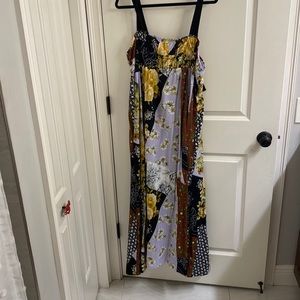 Maeve (Anthropologie) Slip Maxi Dress (brown/black)